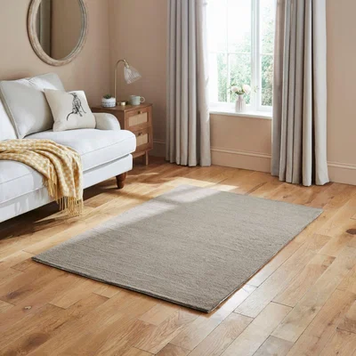 Dunelm Manhattan Wool Rug Silver