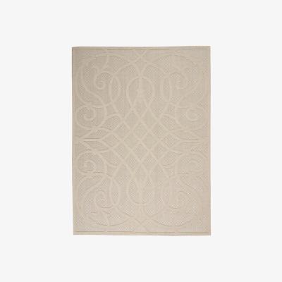 Dunelm Cozumel Scroll Indoor Outdoor Rug Cream
