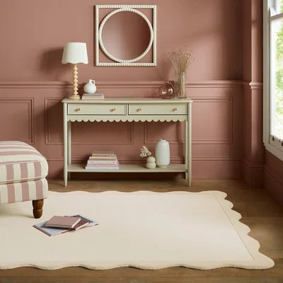 Dunelm Bonnie Scallop Wool Rug