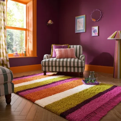 Dunelm Sophie Robinson Sunset Stripe Berber Rug