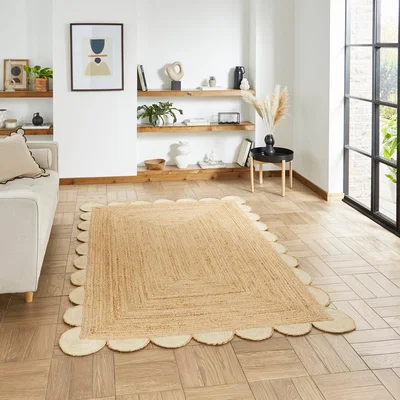 Dunelm Savannah Scallop Jute Rug