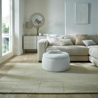 Dunelm Ombre Checkerboard Wool Rug Natural