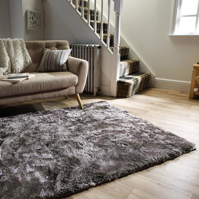 Dunelm Serenity Rug Silver