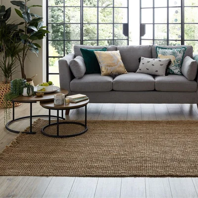 Dunelm Jute Boucle Rug Natural