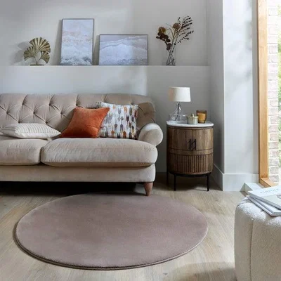 Dunelm Softie Round Rug