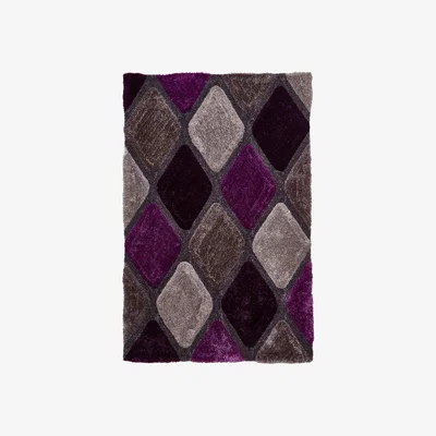 Dunelm Noble House 9247 Rug GreyPurple