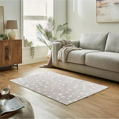 Dunelm Dash Printed Washable Rug Natural