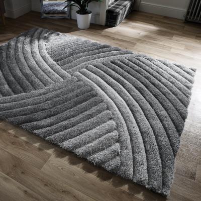 Dunelm Verge Furrow Rug Verge Furrow Grey