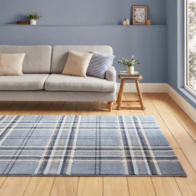 Dunelm Catherine Lansfield Kelso Check Rug