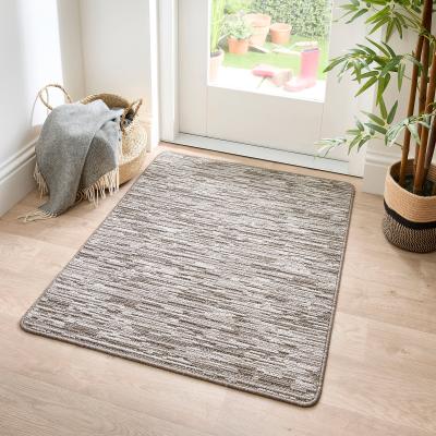 Dunelm Marvel Boucle Broken Stripe Washable Rug Broken Stripe Natural