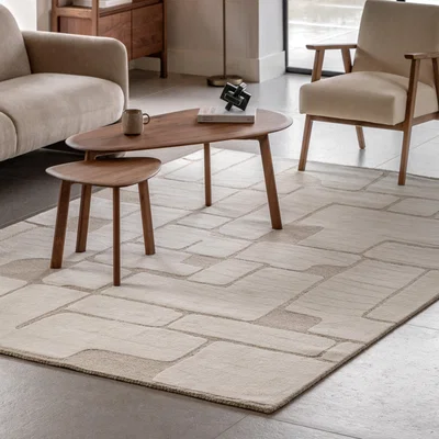 Dunelm Cedar and Sage Pavia Tufted Graphic Rug