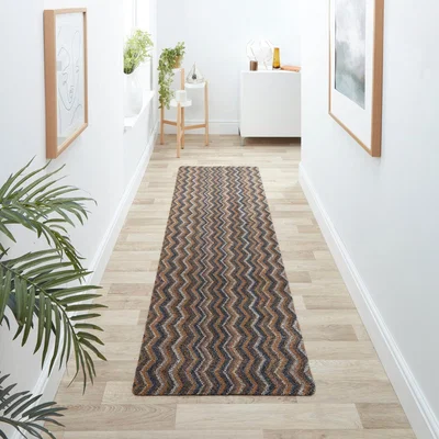 Dunelm Missouri Recycled Cotton Runner Yellow, Blue and White