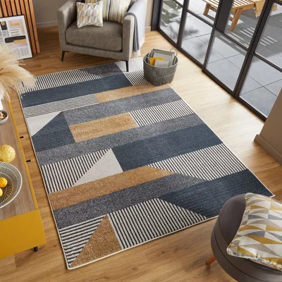 Dunelm Brix Rug Ochre (Yellow)