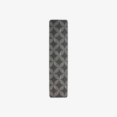 Dunelm Damara Geometric Washable Runner Grey