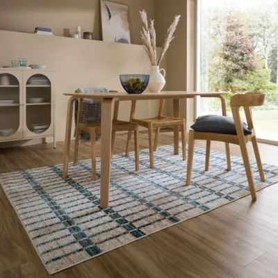 Dunelm Parker Check Rug