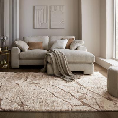Dunelm Glacier Luxury Marble Shaggy Rug