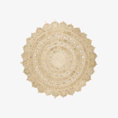Dunelm Zira Jute Round Rug Natural