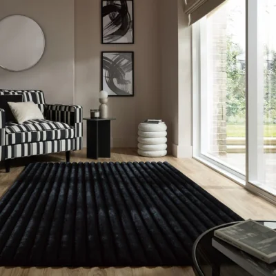Dunelm Cord Faux Fur Rug