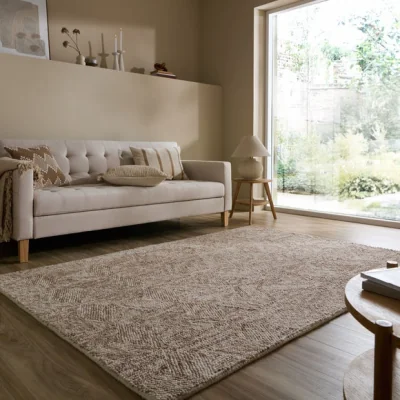Dunelm Shay Chevron Wool Rug