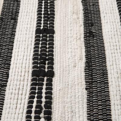 Dunelm Woven Chindi Rug, Black Black