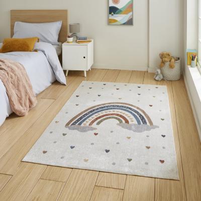 Dunelm Vida Rainbow Washable Rug MultiColoured