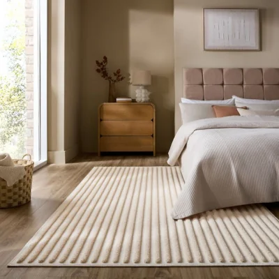 Dunelm Melora Striped Cord Rug