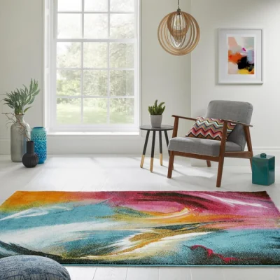 Dunelm Concept Looms Art Swirl Rug