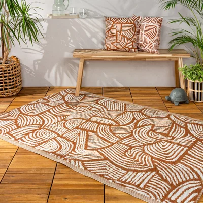 Dunelm furn. Dunes Reversible Indoor Outdoor Rug Red