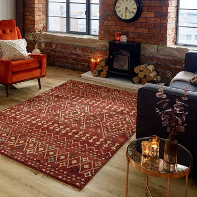 Dunelm Odine Rug Odine Red