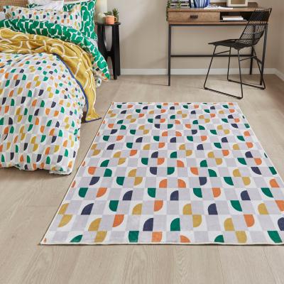 Dunelm Kello Geometric Washable Rug MultiColoured