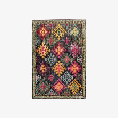 Dunelm Colores 10 Rug Brown, Pink, Yellow and Blue