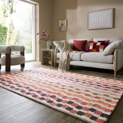 Dunelm Shift Geometric Wool Rug