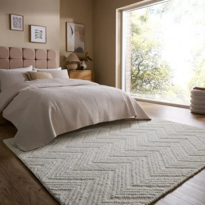 Dunelm Margot Chevron Wool Rug