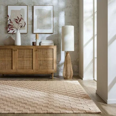 Dunelm Falco Textured Checkerboard Rug