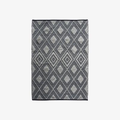 Dunelm Sheya Black and Natural Rug Black and white
