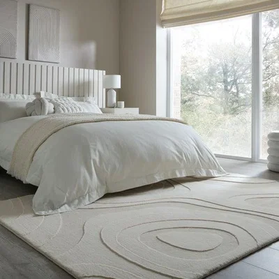 Dunelm Neve Abstract Faux Fur Wave Rug