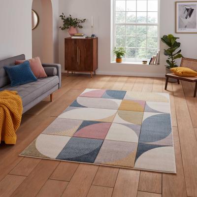 Dunelm Matrix Geometric Rug MultiColoured