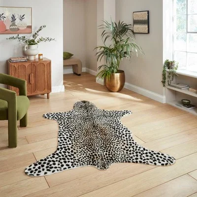 Dunelm Faux Fur Cheetah Print Rug