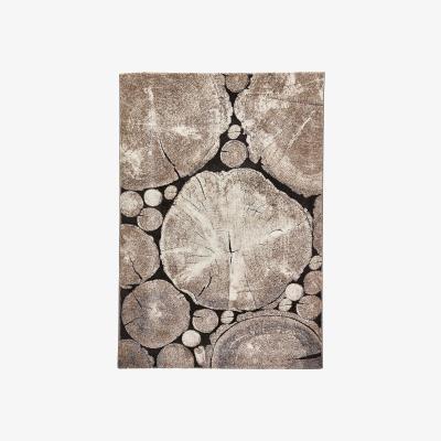 Dunelm Beige and Black Woodland 6318 Rug Grey
