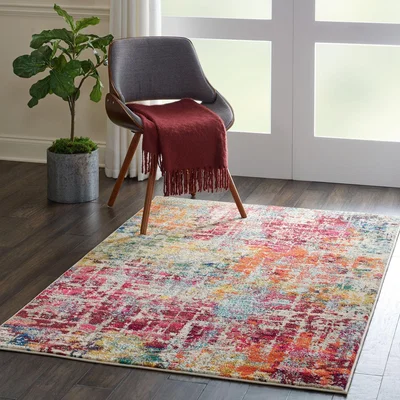 Dunelm Pink Celestial Rug NA