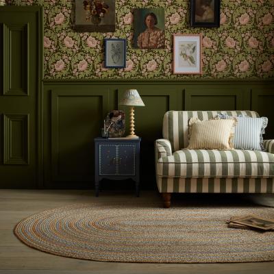 Dunelm Lottie Oval Rug Natural
