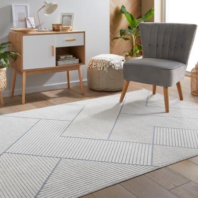 Dunelm Jazz Chevron Indoor Outdoor Rug Jazz Blue