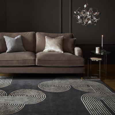 Dunelm Maki Wool Mix Rug Grey