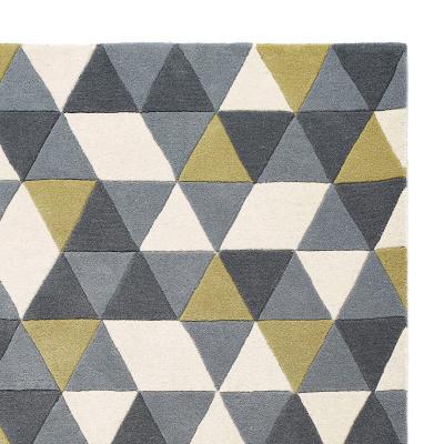 Dunelm Honeycomb Geo Rug Grey/Multi-Coloured/Yellow
