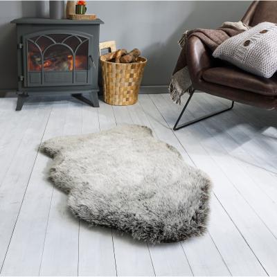 Dunelm Copenhagen Single Pelt Faux Fur Rug Copenhagen Charcoal