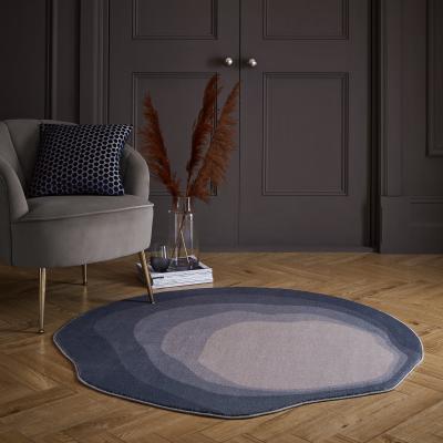 Dunelm Silas Shaped Dia. 133cm Circle Rug Grey
