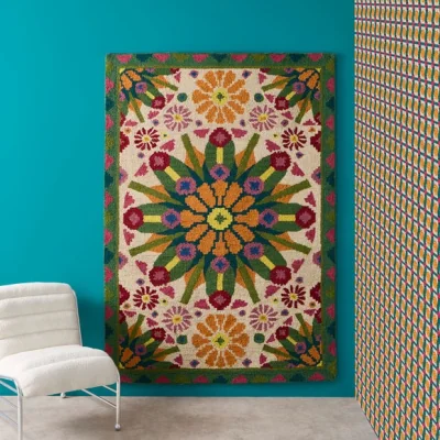 Dunelm Yinka Ilori Kaleidoscope Wool Rug
