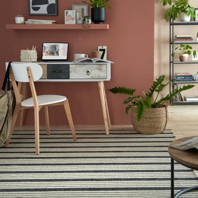 Dunelm Blake Stripe Rug Black and White