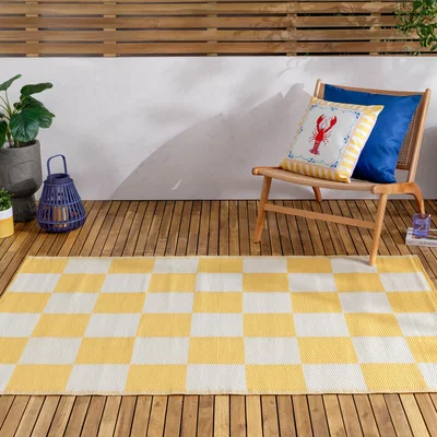 Dunelm Furn Checkerboard Indoor Outdoor Rug