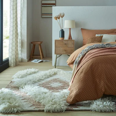 Dunelm Amrita Wool Handwoven Rug Amrita Butterscotch